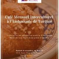 Café Mensuel interculturel à l'Ambassade de Turquie - Samedi 13 novembre 2021 09:00-11:00